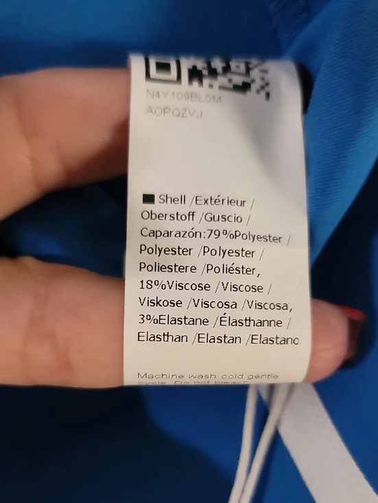 Women’s Blue Wide-Leg Pants with White Tie Detail - Picture 8 of 9